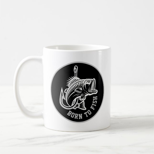 Taza De Café Nacido Para Pescado (Izquierda)