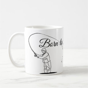 Taza De Café Nacido Para Pescador Pescador