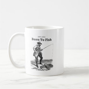 Taza De Café Nacido para pescar