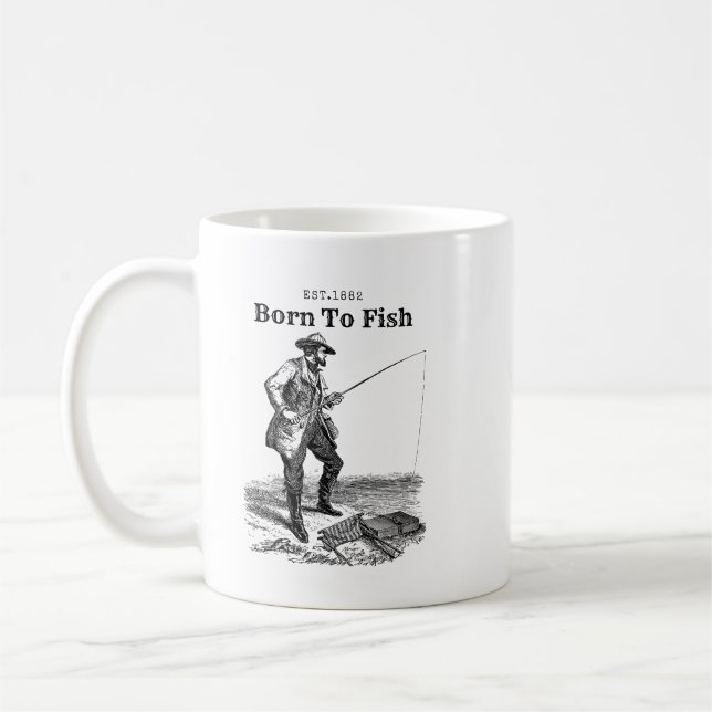 Taza De Café Nacido para pescar (Izquierda)