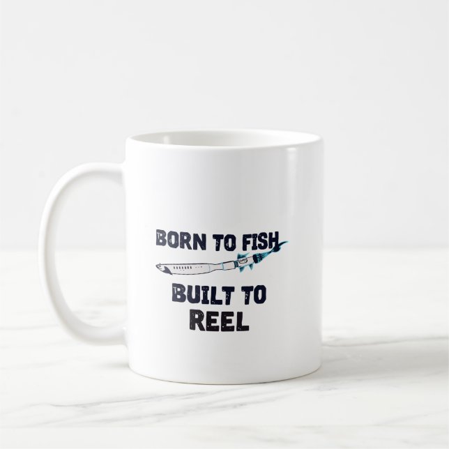 Taza De Café Nacido para Pescar (Izquierda)