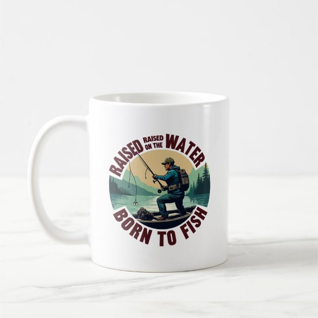 Taza De Café Nacido para Pescar (Izquierda)