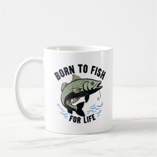 Taza De Café Nacido para Pescar de por Vida