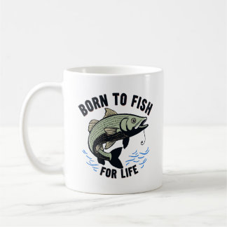 Taza De Café Nacido para Pescar de por Vida