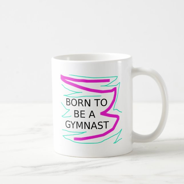 Taza De Café Nacido para ser gimnasta (Derecha)