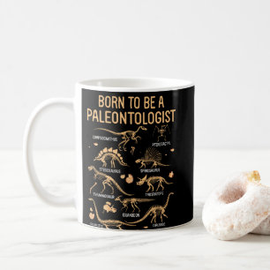 Taza De Café Nacido para ser un PALEONTOLOGISTA esqueleto dinos