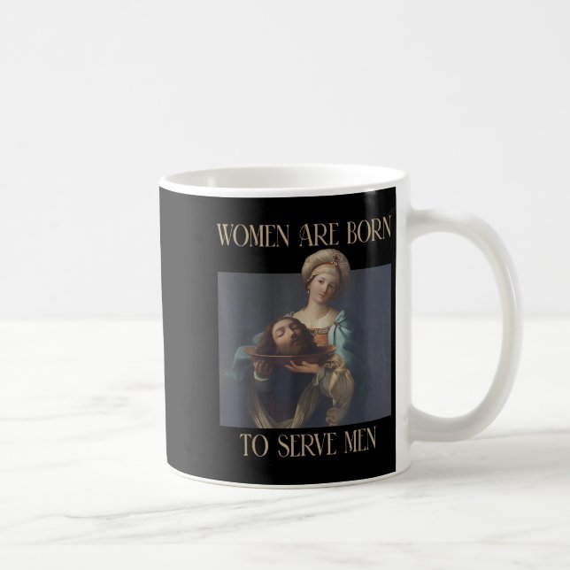 Taza De Café Nacido Para Servir A Hombres Divertidos Jefe Chica (Derecha)