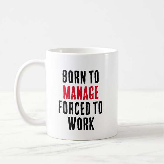 Taza De Café Nacido Para Trabajar Forzado A Ingeniero (Izquierda)