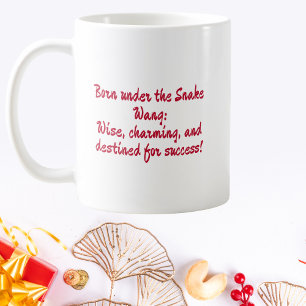 Taza De Café Nacido personalizado bajo la serpiente zodiac chin