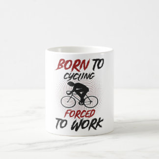 Taza De Café Nacido por el ciclismo Divertido