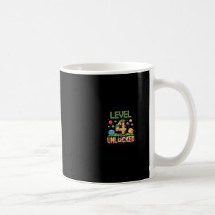 Taza De Café Nacimiento Camisa de Niños Nivel 4 Desbloqueado 4