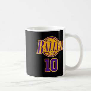 Taza De Café Nacimiento De 10 Años Bysketbyll Byller Purple Y