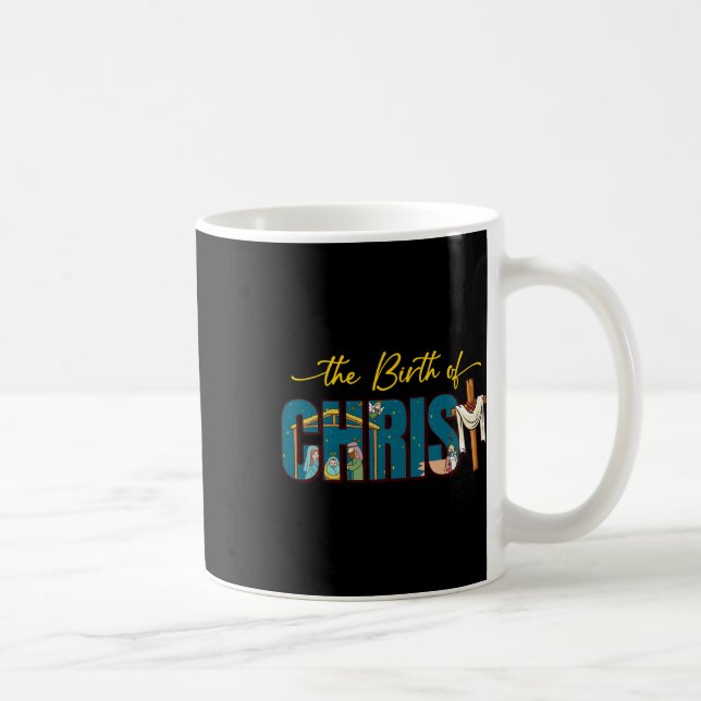 Taza De Café Nacimiento De Cristo cruza Navidades religiosos Na (Derecha)