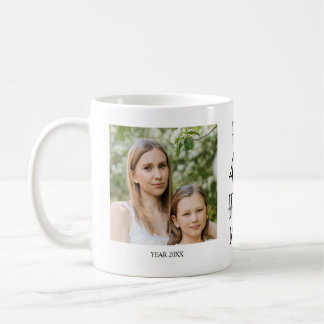 Taza De Café Nacimiento de mamá Blanco Negro 2 Fotos Nombre del