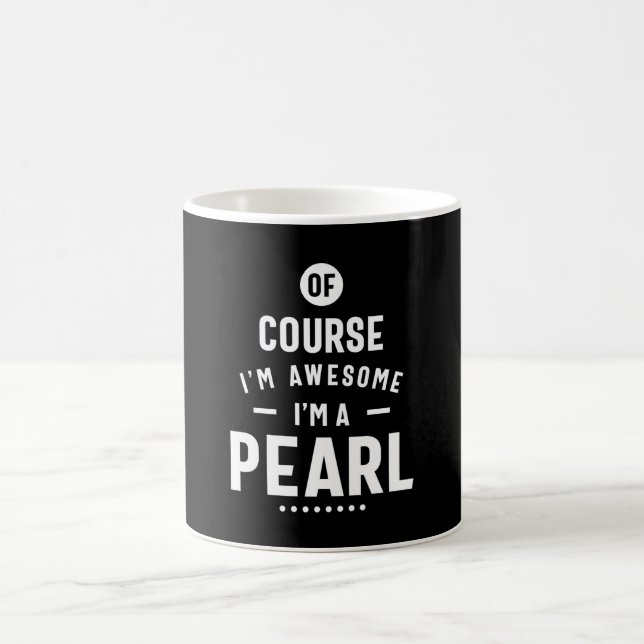 Taza De Café Nacimiento del nombre personalizado de Pearl (Centro)