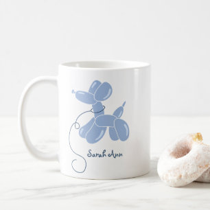 Taza De Café Nacimiento del nombre personalizado del perro glob