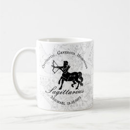 Taza De Café Nacimiento del Personalizado Zodiac Sagittarius bl