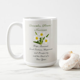Taza De Café Nacimiento Diciembre Mes Flor Narcissus Elegante