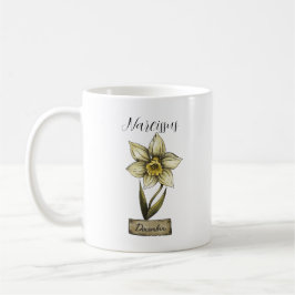 Taza De Café Nacimiento Flor DICIEMBRE Cumpleaños Narcissus