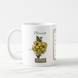 Taza De Café Nacimiento Flor FEBRERO Nacimiento Primrose Poem