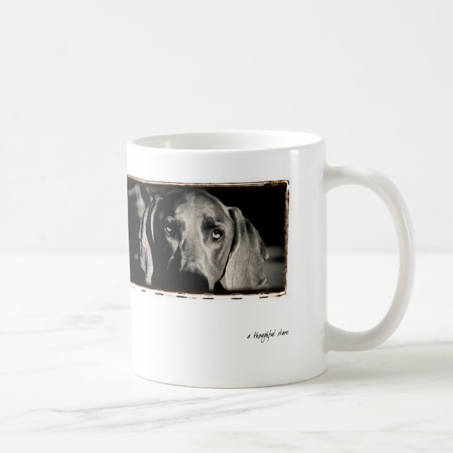 Taza De Café Nación de Weimaraner: "Una mirada fija pensativa " (Derecha)