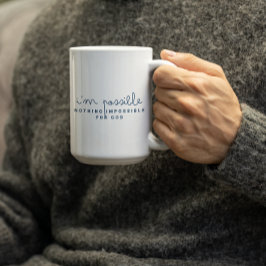 Taza De Café Nada es Imposible para DIOS-IM POSIBLE