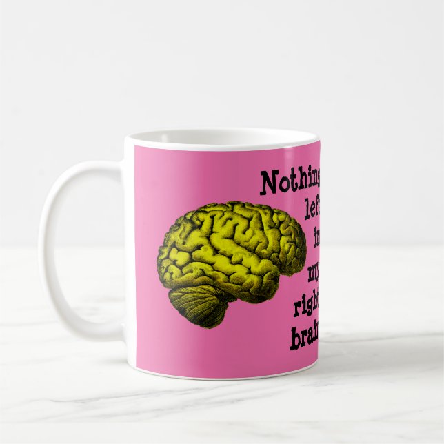Taza De Café Nada Queda En Mi Cerebro Derecho... (Izquierda)