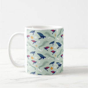 Taza De Café Nadada de las tortugas con el diseño v2 del model