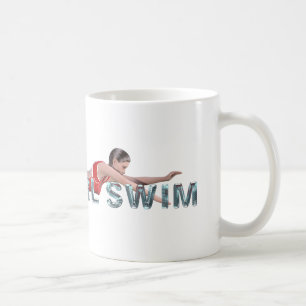 Taza De Café Nadada SUPERIOR del chica de la nadada