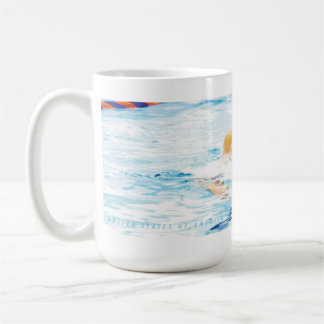 Taza De Café Nadador Chadsey del movimiento de pecho
