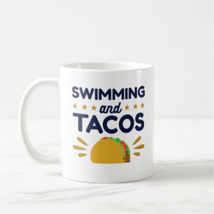 Taza De Café Nadador y Amante de Tacos