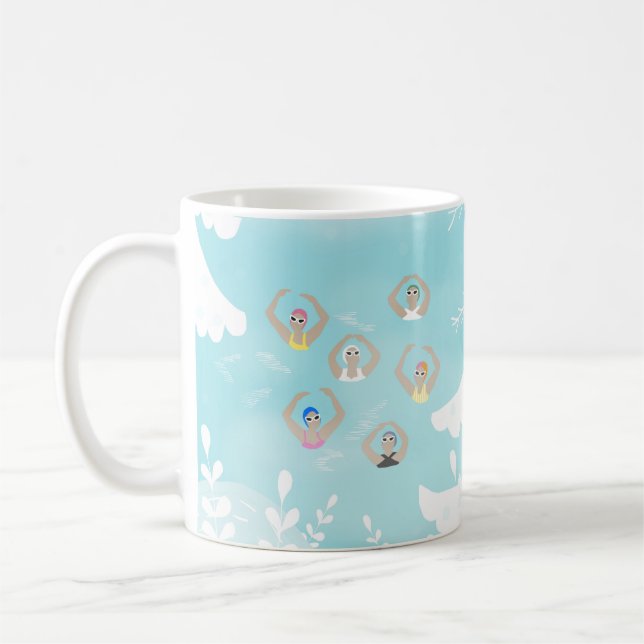 Taza De Café Nadadores artísticos | Natación artística en invie (Izquierda)