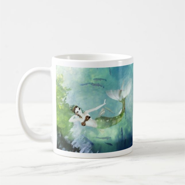 Taza De Café Nadando con Salmon Mug (Izquierda)