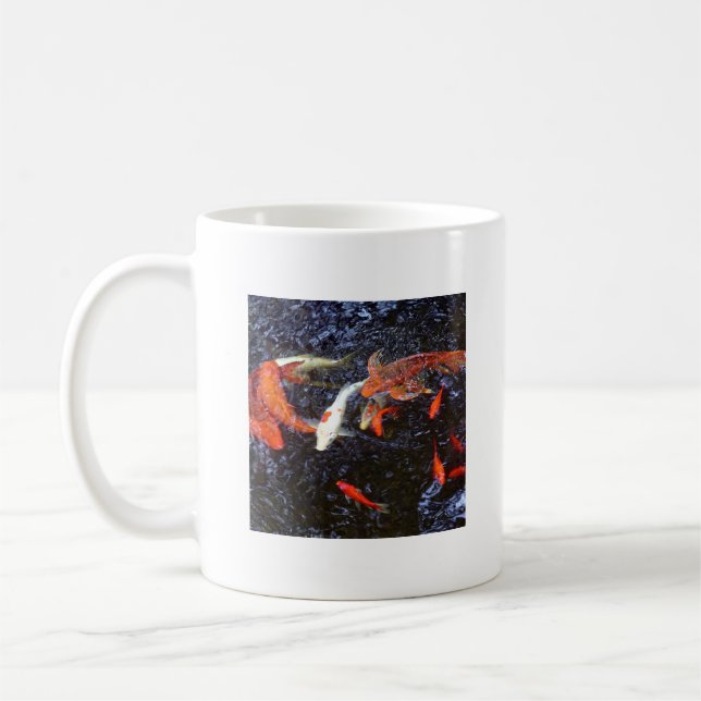 Taza De Café Nadando Koi (Izquierda)