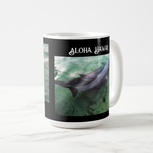 Taza De Café Nadar con delfines Hawái Adventure Unisex (Anverso derecho)