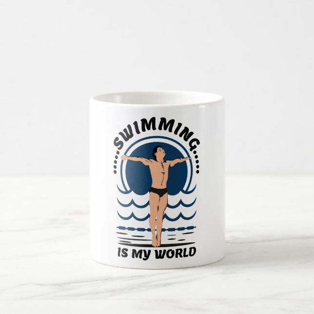 Taza De Café Nadar es mi mundo - Nadar en Speedo (Centro)