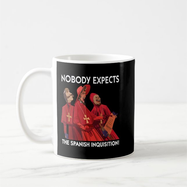 Taza De Café Nadie Espera La Inquisición Española Graciosa Tee (Izquierda)