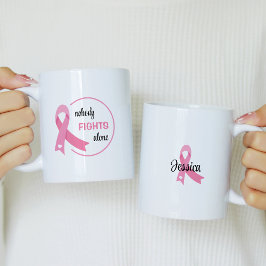Taza De Café Nadie lucha solo contra la cinta rosa