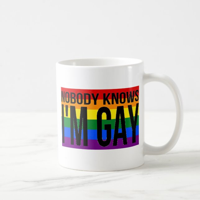 Taza De Café Nadie sabe que soy gay (Derecha)