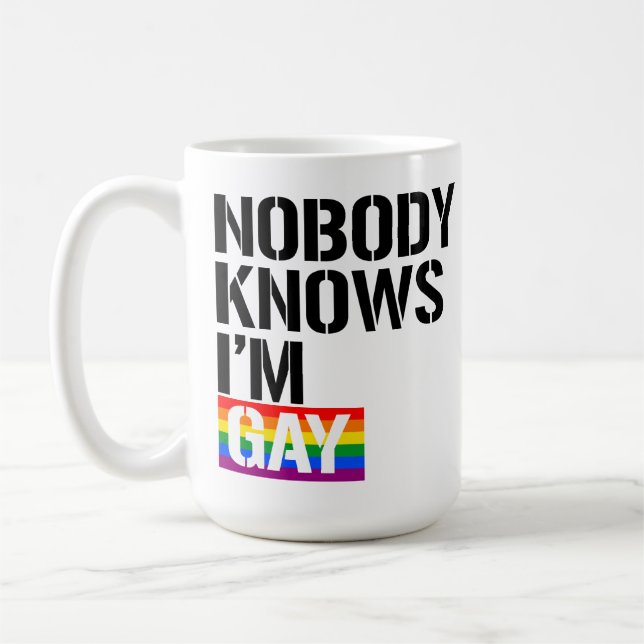 Taza De Café Nadie sabe que soy gay (Izquierda)