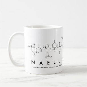 Taza De Café Naelle peptide name mug