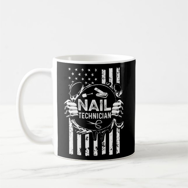 Taza De Café Nail Technician Nail Tech Artista Manicurista 8 (Izquierda)