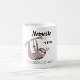 Taza De Café NAMASIN IN BED Funny SLOTH Yoga MUG Personalizado