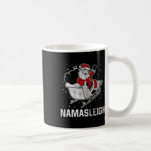 Taza De Café Namasleigh Reindeer de Santa Claus envía al presen