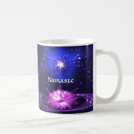 Taza De Café Namaste Cita Purple Crystal Lotus & Star Cup