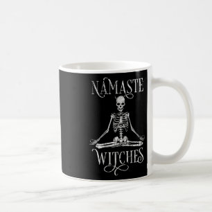 Taza De Café Namaste de esqueleto de yoga de Halloween angustia