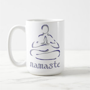 Taza De Café Namaste Postura de Loto Yoga