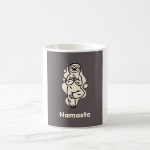 Taza De Café Namaste Sloth Yoga y la meditación con animal lind