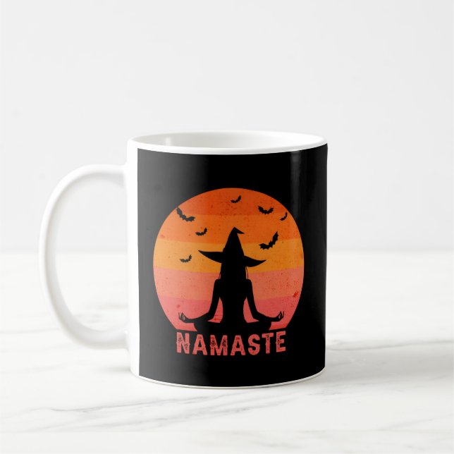 Taza De Café Namaste Witts Halloween Yoga Witch (Izquierda)