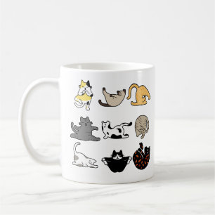 Taza De Café Namaste Yoga Cat Poses